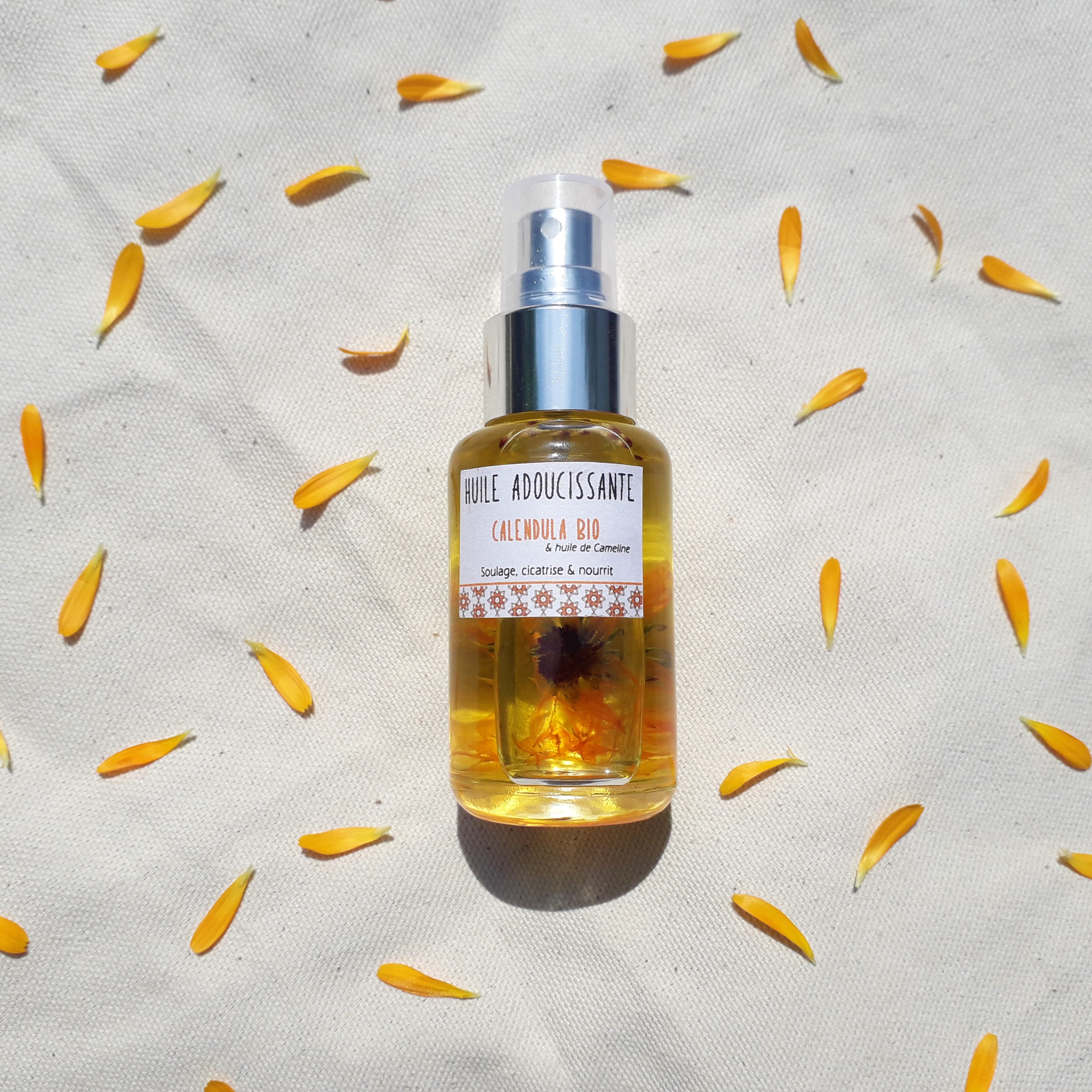 Huile Florale Adoucissante, Fleurs de Basile