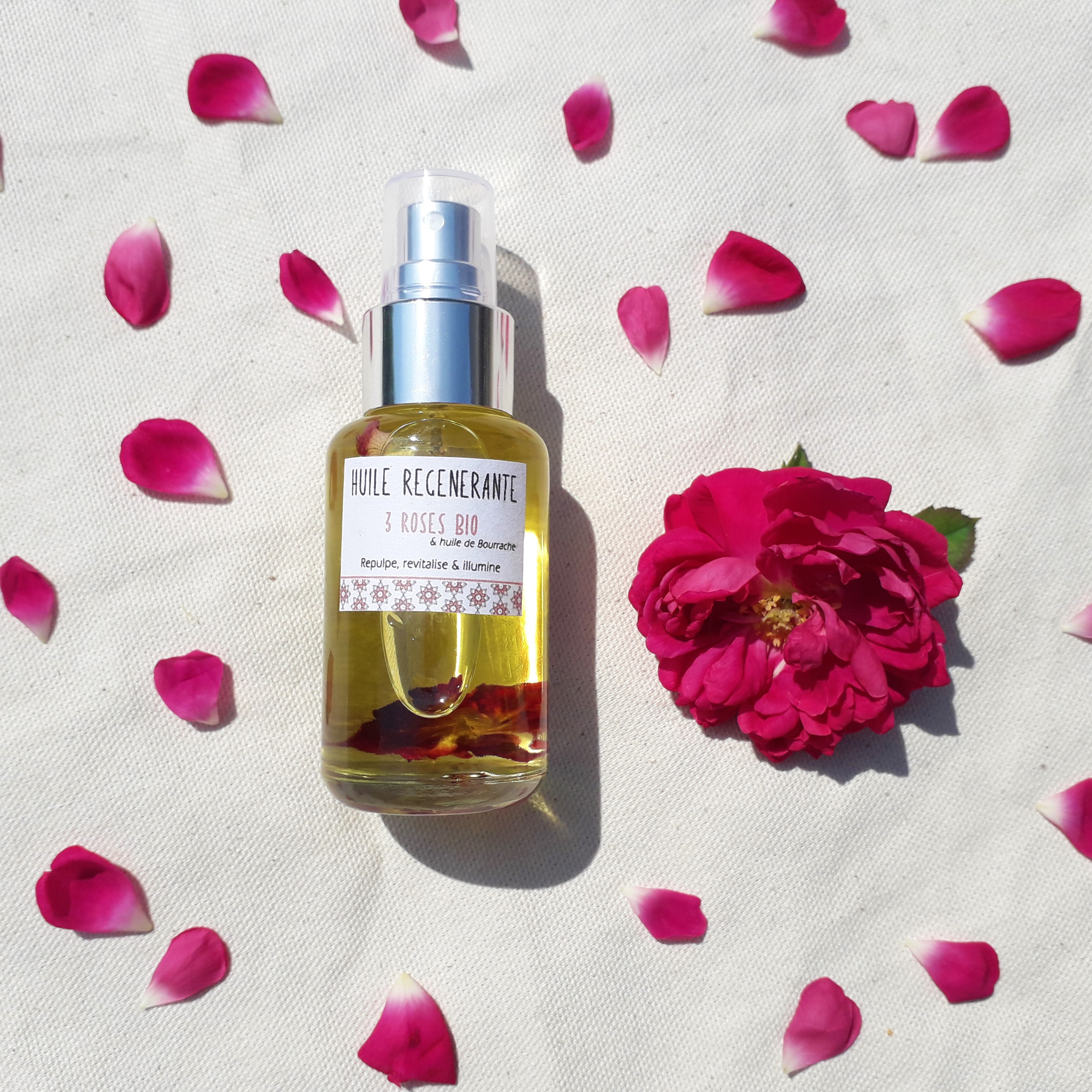 Huile florale régénérante, Fleurs de Basile Huile florale régénérante, Fleurs de Basile